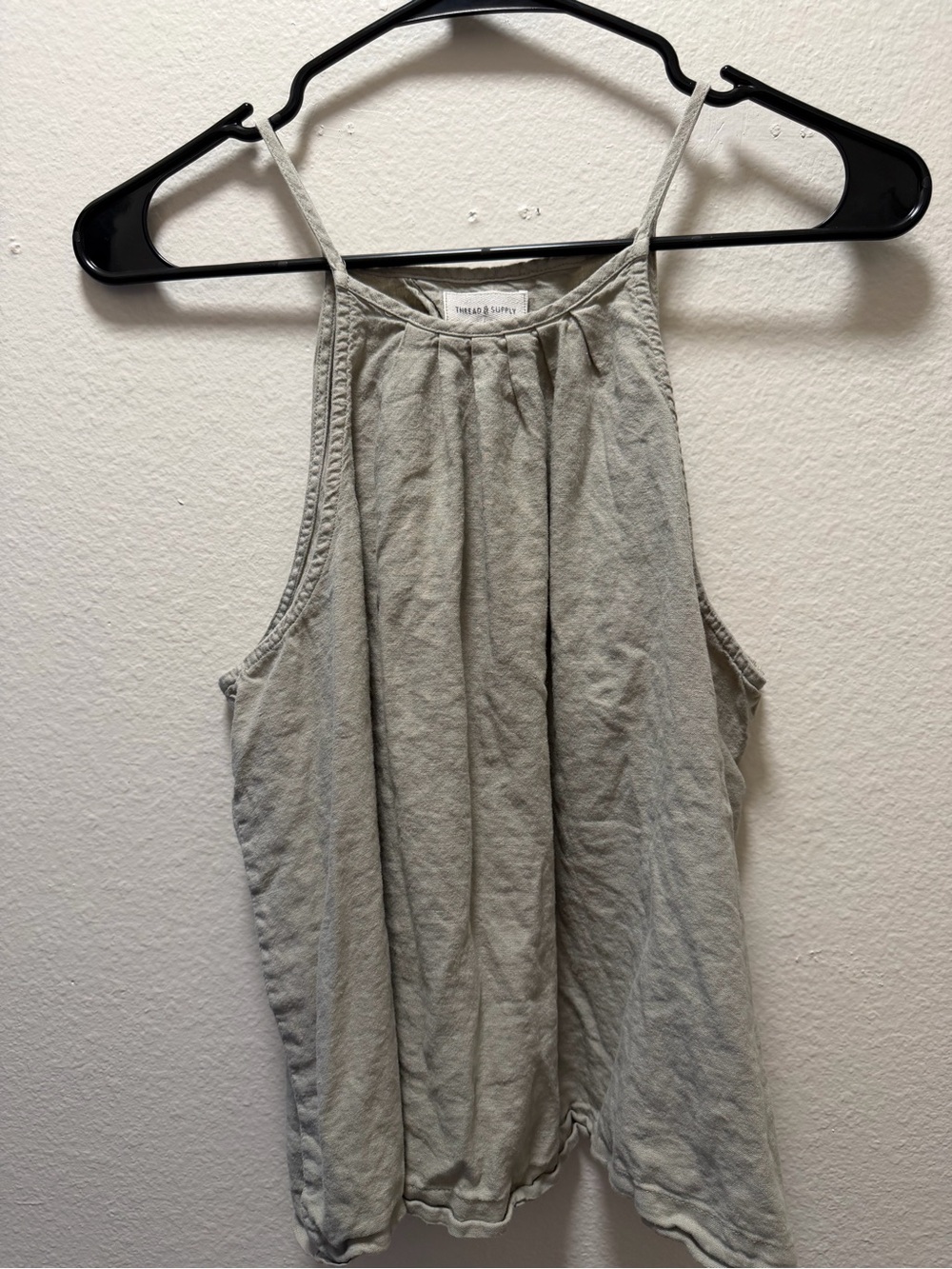 Thread & Supply Light Gray Halter Cami